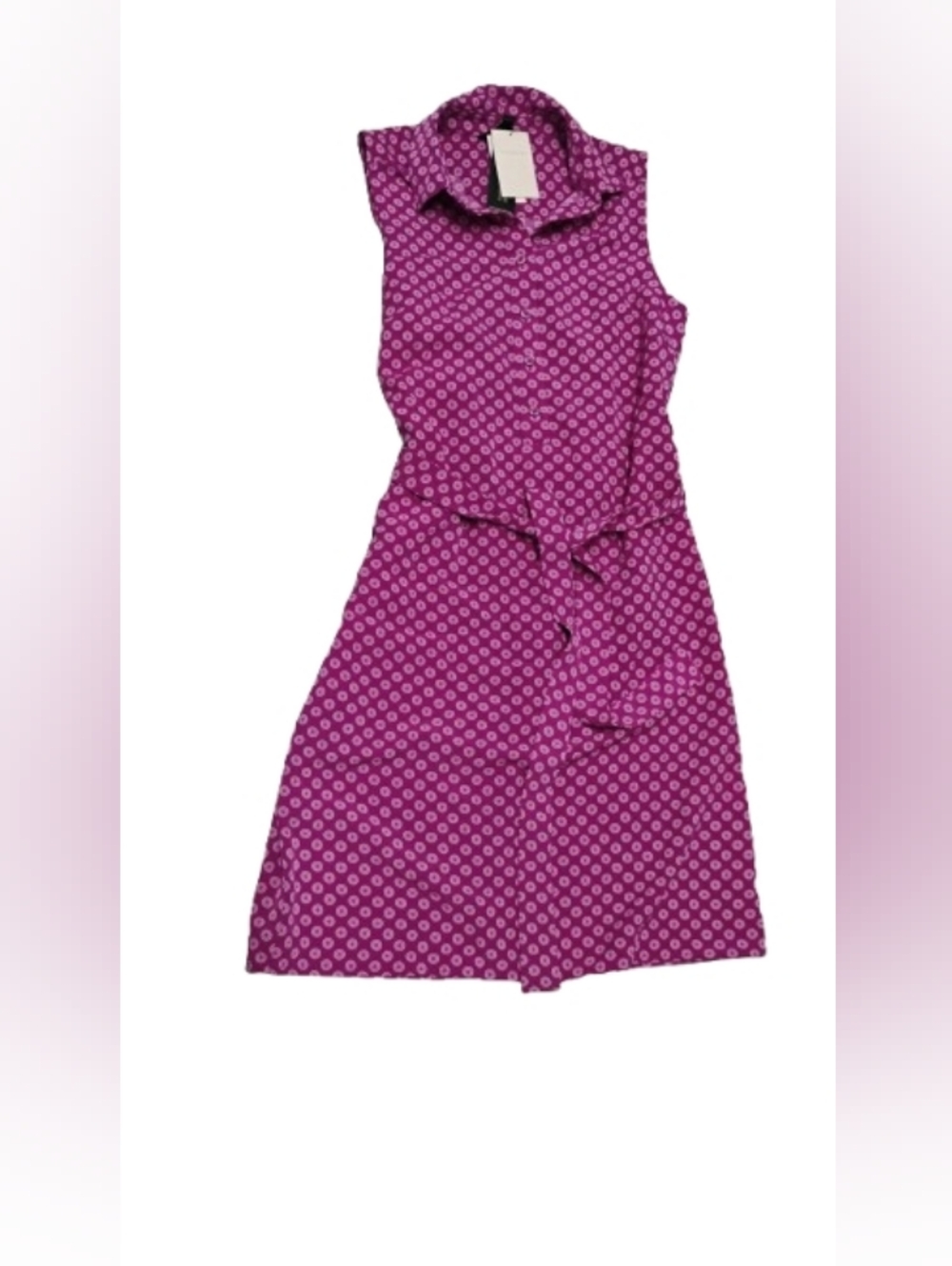 NWT Banana Republic Womens Purple Printed Belted Shirtdress Sz 0